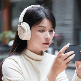 Acefast H2 on-ear wireless Bluetooth 5.3 ANC headphones - beige