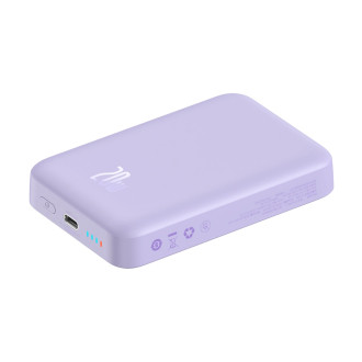 Baseus Magnetic Mini Induction Powerbank 10000mAh 20W - purple + USB-C - USB-C cable