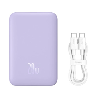 Baseus Magnetic Mini Induction Powerbank 10000mAh 20W - purple + USB-C - USB-C cable
