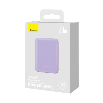 Baseus Magnetic Mini Induction Powerbank 10000mAh 20W - purple + USB-C - USB-C cable
