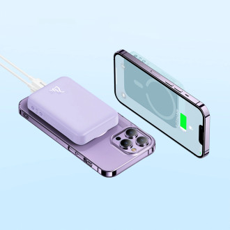 Baseus Magnetic Mini Induction Powerbank 10000mAh 20W - purple + USB-C - USB-C cable