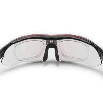 Rockbros 10001 polarizing cycling glasses - black and red