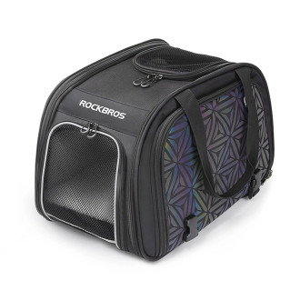 Rockbros 30140028001 transport bicycle bag for cats and dogs - black