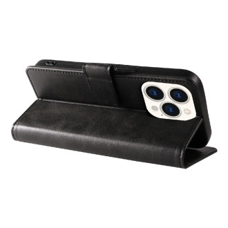Leather Book Case for iPhone 16 Pro - black