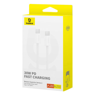 Baseus Superior Series ll USB-C - USB-C 30W 480Mb/s 2m kabel - bílý