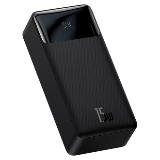 Powerbanka Baseus Bipow s displejem 30000mAh 15W černá (Overseas Edition) + USB-A - Micro USB kabel 0,25m černý (PPBD050201)