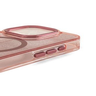 Glitter Case MagSafe for iPhone 16 Pro - pink with glitter