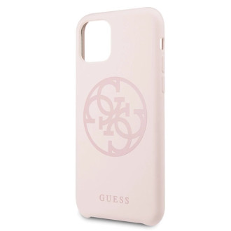 Guess GUHCN58LS4GLP iPhone 11 Pro světle růžové/světle růžové pevné pouzdro silikonové 4G Tone On Tone