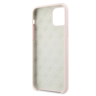 Guess GUHCN58LS4GLP iPhone 11 Pro světle růžové/světle růžové pevné pouzdro silikonové 4G Tone On Tone