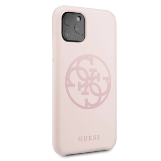 Guess GUHCN58LS4GLP iPhone 11 Pro světle růžové/světle růžové pevné pouzdro silikonové 4G Tone On Tone