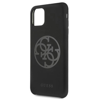 Guess GUHCN65LS4GBK iPhone 11 Pro Max black / black hard case Silicone 4G Tone On Tone