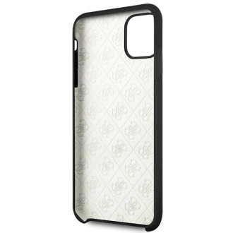 Guess GUHCN65LS4GBK iPhone 11 Pro Max black / black hard case Silicone 4G Tone On Tone