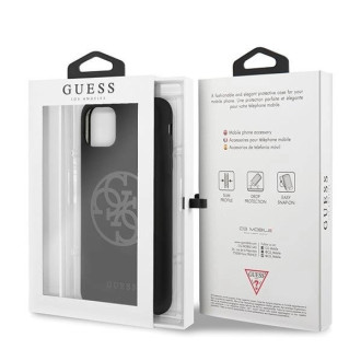 Guess GUHCN65LS4GBK iPhone 11 Pro Max black / black hard case Silicone 4G Tone On Tone