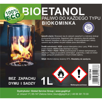 Bioalcohol bioethanol BIO fuel for biofireplace 1L