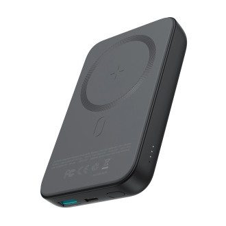 Dodávka energie Joyroom Power Bank 10000mAh 20W Rychlé nabíjení Magnetická Qi 15W bezdrátová nabíječka pro iPhone Kompatibilní s MagSafe Black (JR-W02
