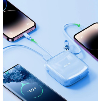 Powerbanka Joyroom 10000mAh Jelly Series 22,5W s vestavěným Lightning kabelem modrý (JR-L003)