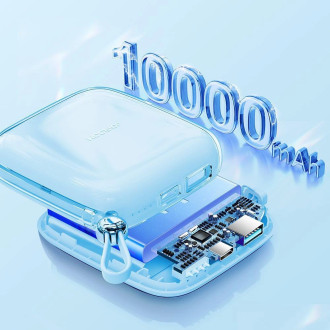 Powerbanka Joyroom 10000mAh Jelly Series 22,5W s vestavěným Lightning kabelem modrý (JR-L003)
