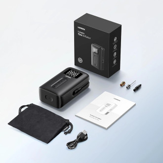 Vzduchový kompresor Ugreen CD259 s baterií a LED osvětlením - černý