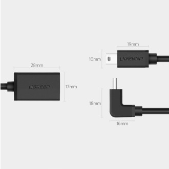 Ugreen US249 10383 mini USB-B (male) / USB-A (female) OTG adapter 10cm - gray