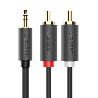 Ugreen AV102 10513 cable 3.5 mm mini jack (male) / 2RCA (male) 5m - gray