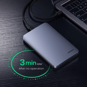 Ugreen CM300 70499 bay for 2.5&#39;&#39; SATA 3.0 6Gbps hard drive - gray + USB-C - USB-C cable 0.5m