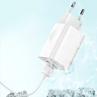 Baseus Charging Quick Charger EU napájecí adaptér USB Quick Charge 3.0 QC 3.0 bílý (CCALL-BX02)