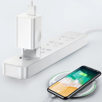 Baseus Charging Quick Charger EU napájecí adaptér USB Quick Charge 3.0 QC 3.0 bílý (CCALL-BX02)