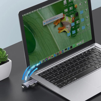 [ON RETURN] Ugreen SD / micro SD card reader for USB 3.0 / USB Type C 3.0 gray (50706)