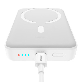 Baseus Magnetic Mini Induction Powerbank 10000mAh 30W - white + USB-C - USB-C cable