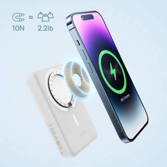 Baseus Magnetic Mini Induction Powerbank 10000mAh 30W - white + USB-C - USB-C cable