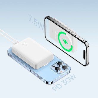Baseus Magnetic Mini Induction Powerbank 10000mAh 30W - white + USB-C - USB-C cable