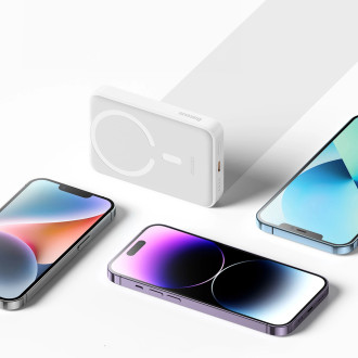 Baseus Magnetic Mini Induction Powerbank 10000mAh 30W - white + USB-C - USB-C cable