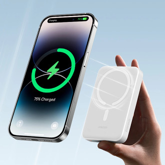 Baseus Magnetic Mini Induction Powerbank 10000mAh 30W - white + USB-C - USB-C cable