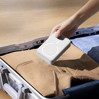Baseus Magnetic Mini Induction Powerbank 10000mAh 30W - white + USB-C - USB-C cable