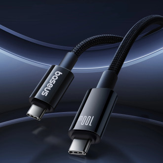 Baseus Tungsten Gold USB-C 3.2 / USB-C 3.2 cable 100W 4K 60Hz 1.5m - black
