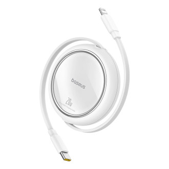 Baseus Free2Pull retractable USB-C / Lightning cable 20W 1m - white