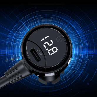 Choetech TC0021 car charger 2x USB-C PD 1x USB-A QC 3x cigarette lighter socket - black