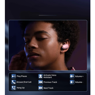 Choetech MEMS wireless TWS Bluetooth 5.3 headphones - pink