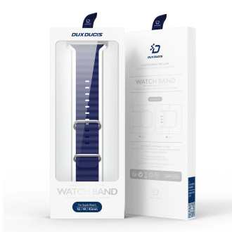 Dux Ducis Strap Watch Strap 8 / 7 / 6 / 5 / 4 / 3 / 2 / SE (41 / 40 / 38mm) Silicone Band Bracelet Navy Blue (OceanWave Version)