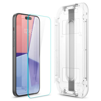 TEPELNÉ SKLO Spigen GLAS.TR &quot;EZ FIT&quot; IPHONE 15 CLEAR