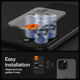 Spigen OPTIK.TR &quot;EZ FIT&quot; CAMERA PROTECTOR 2-PACK IPHONE 14 PRO / 14 PRO MAX BLACK COVER