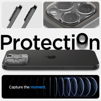 Spigen Optik.tR Camera Protector pro iPhone 14 Pro / Pro Max / 15 Pro / Pro Max - transparentní 2 ks.