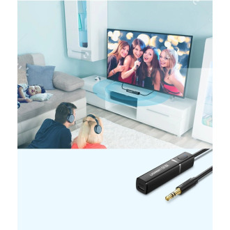 Ugreen Bluetooth 5.0 transmitter wireless audio adapter 3.5 mm mini jack black (40761 CM107)