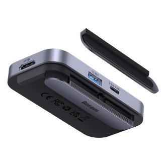 Baseus PadJoy univerzální USB-C HUB pro tablet / smartphone 4v1 USB-C - tmavě šedý