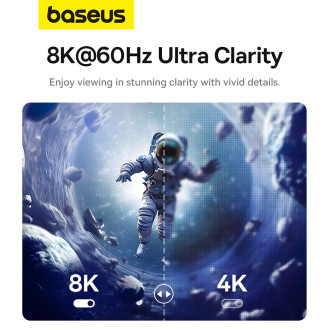 Baseus High Definition Series USB-C na DisplayPort 1.4 8K 60Hz jednosměrný kabel 2m – černý