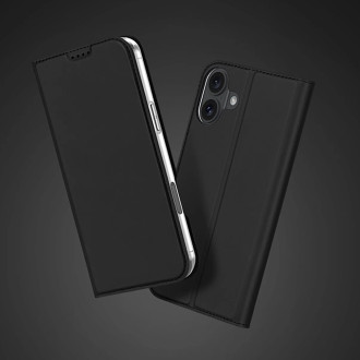 Dux Ducis Skin Pro iPhone 16 Case with Flip and Card Slot - Black
