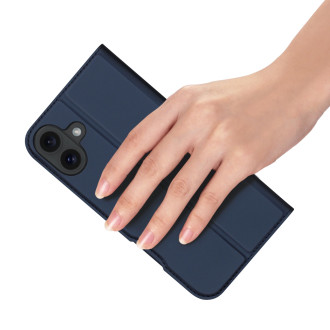 Dux Ducis Skin Pro iPhone 16 Case with Flap and Card Slot - Blue