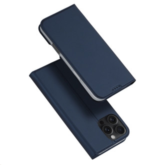 Dux Ducis Skin Pro iPhone 16 Pro Case with Flip and Card Slot - Blue