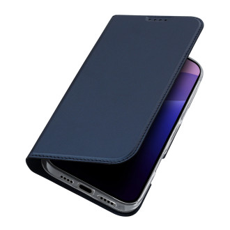 Dux Ducis Skin Pro iPhone 16 Pro Case with Flip and Card Slot - Blue