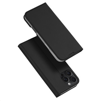 Dux Ducis Skin Pro iPhone 16 Pro Max Case with Flip and Card Slot - Black